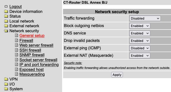 Network Security Setup